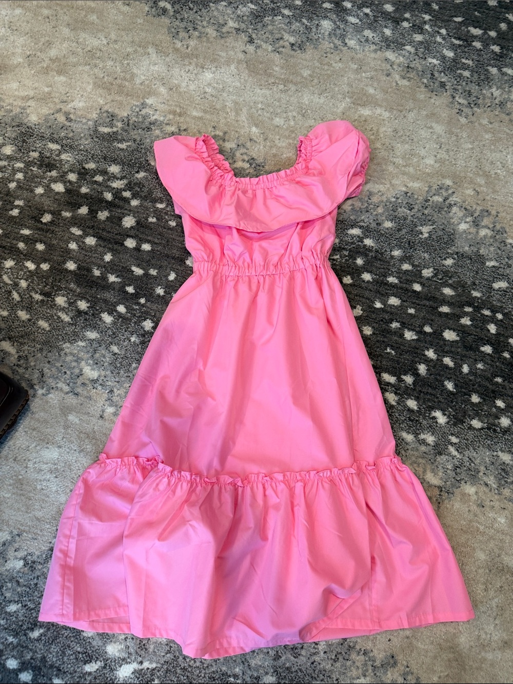 Lumiere Pink Off-Shoulder Maxi Dress